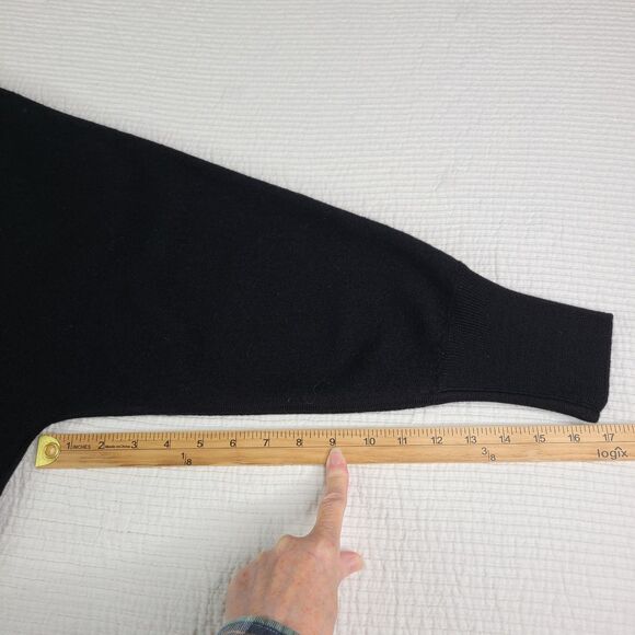 COS L Wool Black Large Full Zip Cardigan Office Career Business - Picture 9 of 12